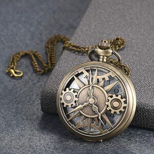 Gear pointer bronze Pocket Watch